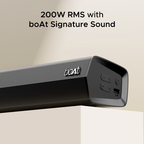 boAt Aavante Bar 2000 Pro | Bluetooth Soundbar with Wireless Subwoofer, 200W RMS boAt Signature Sound, Multiple EQ Mode, BT v5.3